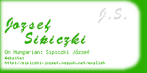 jozsef sipiczki business card